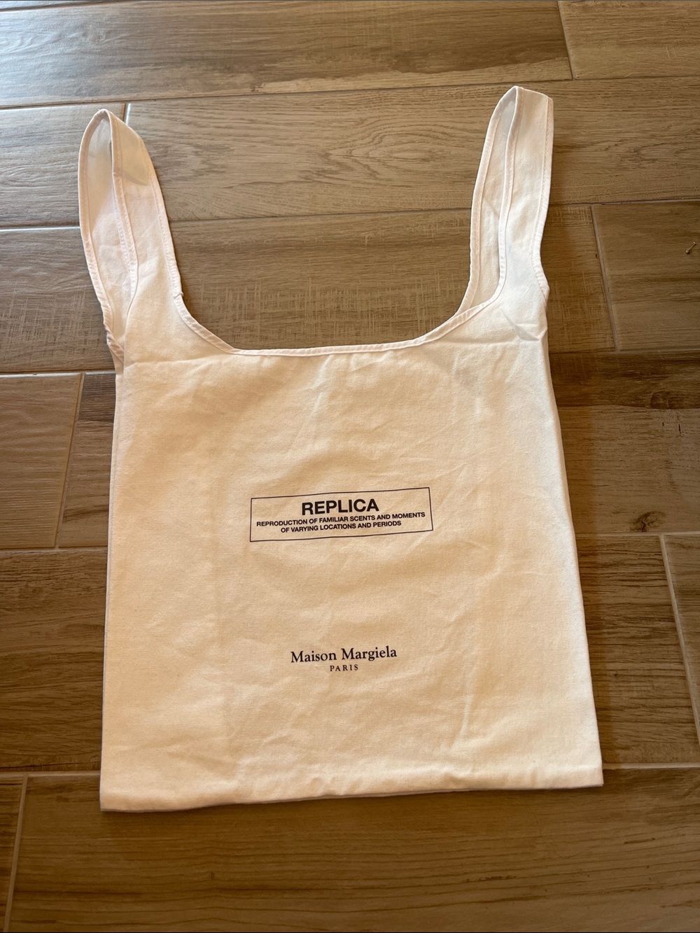 Maison Margiela Cream Canvas 'REPLICA' Tote Bag